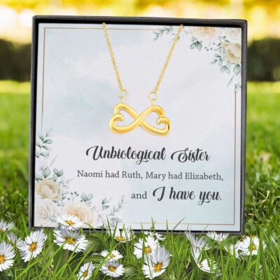 Alternative view of Unbiological Sister Naomi Had Ruth Mary Had Elizabeth And I Have You Infinity Heart Pendant Necklace