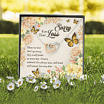Sorry For Your Loss Those We Love Don't Go Away They Walk Beside Us Interlocking Hearts Pendant Necklace
