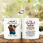 Personalized To My Bestie You, White, 11 oz. White Mug