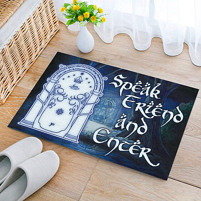 Alternative view of Speak Friend And Enter Indoor Outdoor Doormat - The Lord Of the Rings Doormat - Gate of Moria Doormat