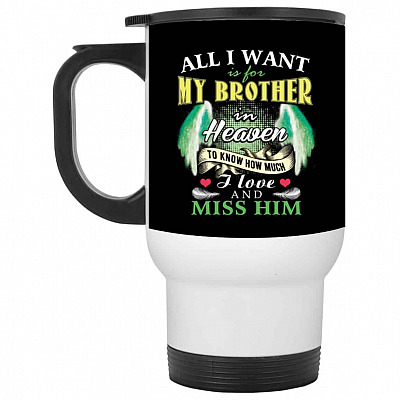 14 oz. White Travel Mug