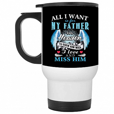 14 oz. White Travel Mug