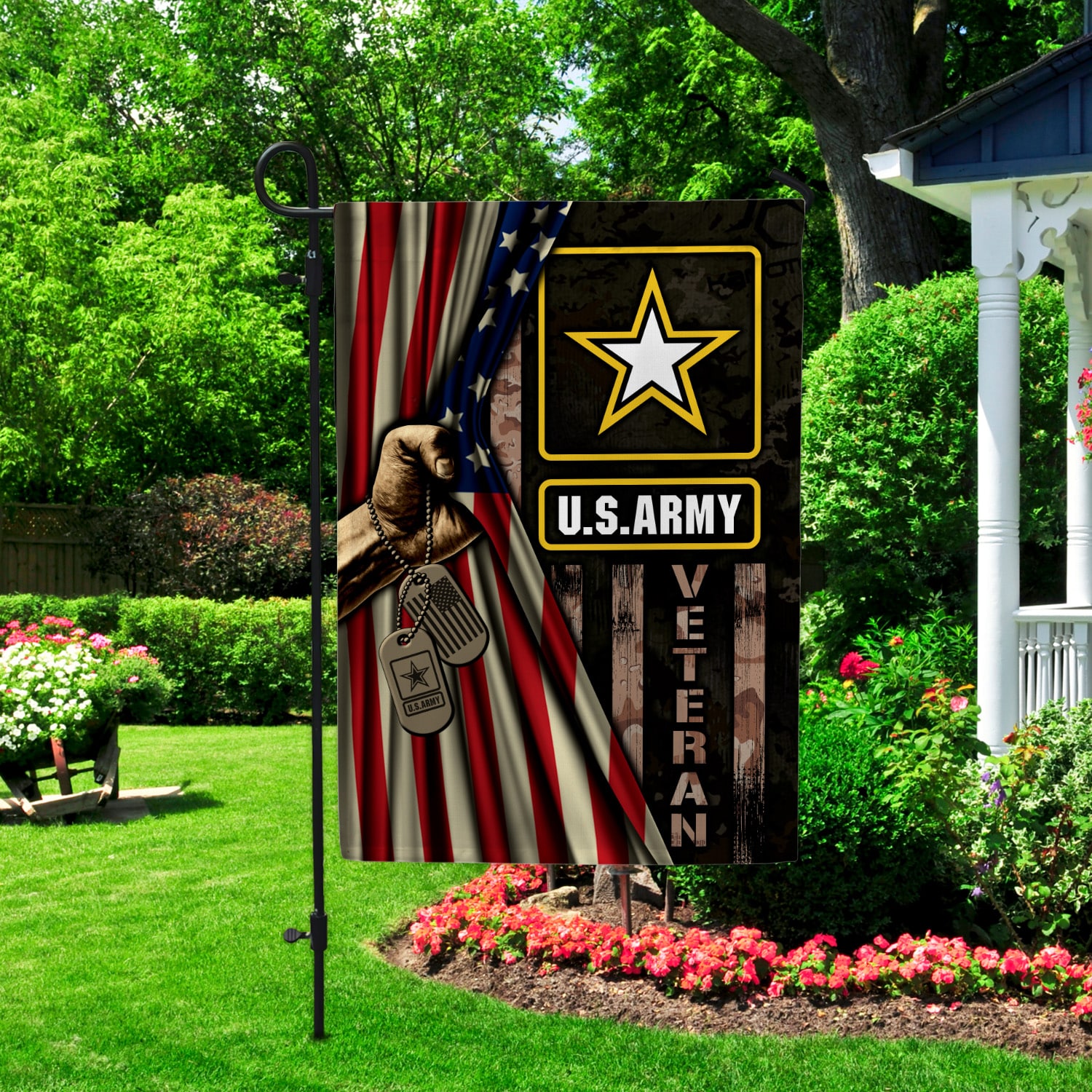 2KNG. US army-Side 1-30x40 Garden Flag Mockup 2