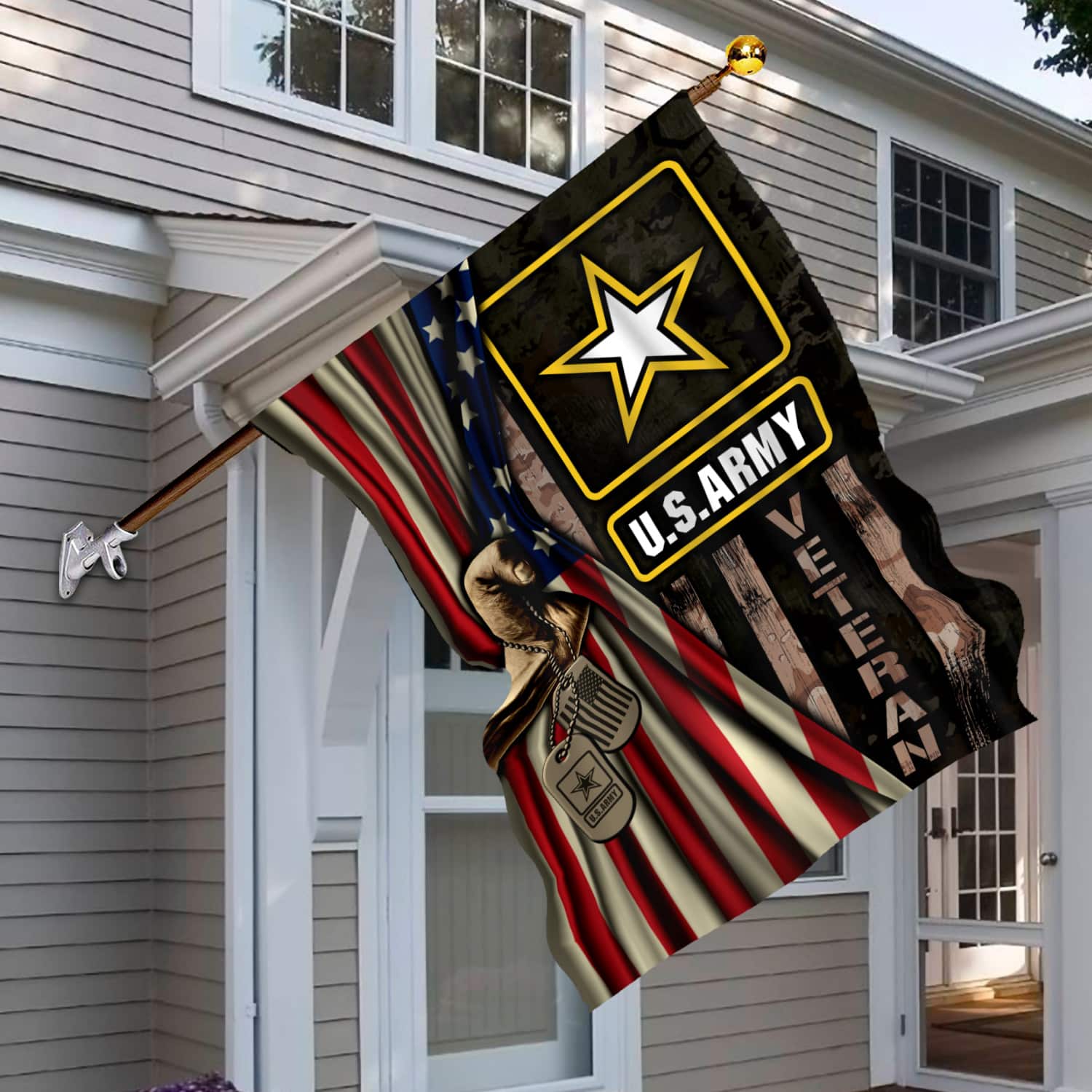 2KNG. US army-Side 1-30x40 House Flag Mockup 6