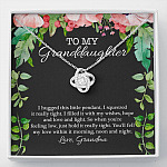 To My Granddaughter I Hugged This Little Pendant I Squeezed It Really Tight Love Knot Pendant Necklace - Love Knot Necklace