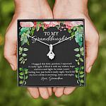 To My Granddaughter I Hugged This Little Pendant I Squeezed It Really Tight Alluring Pendant Necklace