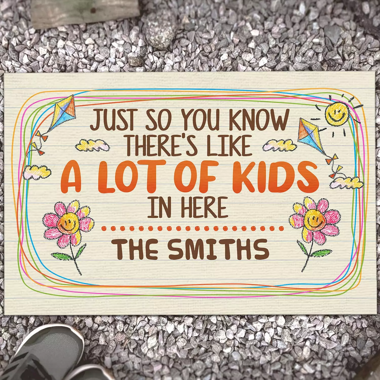 3O. Lot Of Kids (Sample Design) Doormat Mockup 13