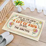 3O. Lot Of Kids (Sample Design) Doormat mockup 2