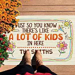 3O. Lot Of Kids (Sample Design) Doormat mockup 7