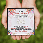7VT. To My Smokin Hot Wife The Day I Met Infinity Heart Necklace (Silver)