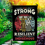 6KNG. Resilient Indigenous 30x40 Garden Flag Mockup 1