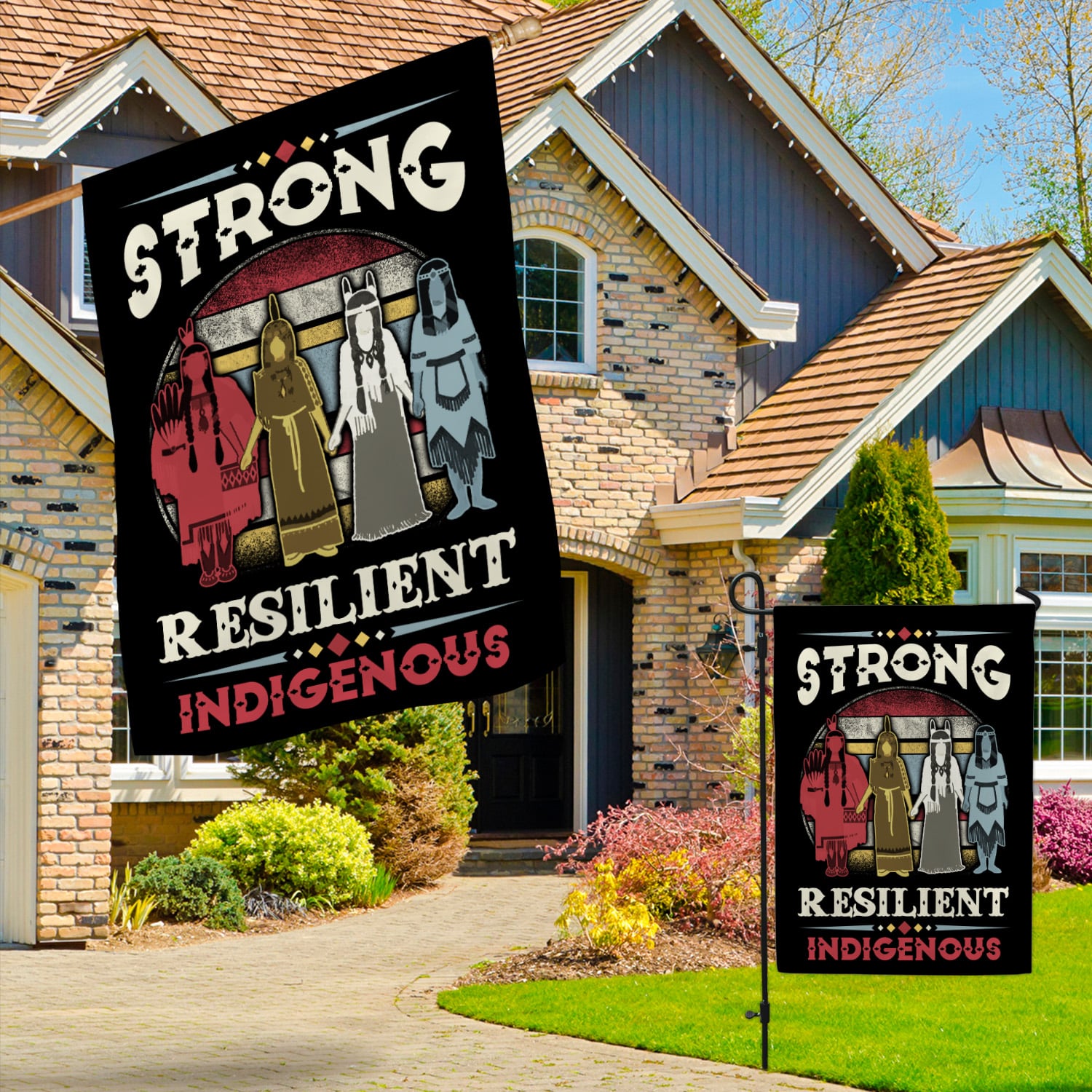 6KNG. Resilient Indigenous 30x40 Garden & House Mockup 3