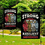 6KNG. Resilient Indigenous 30x40 Garden Flag Mockup 2 Side