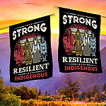6KNG. Resilient Indigenous 30x40 House Flag Mockup 2 Side