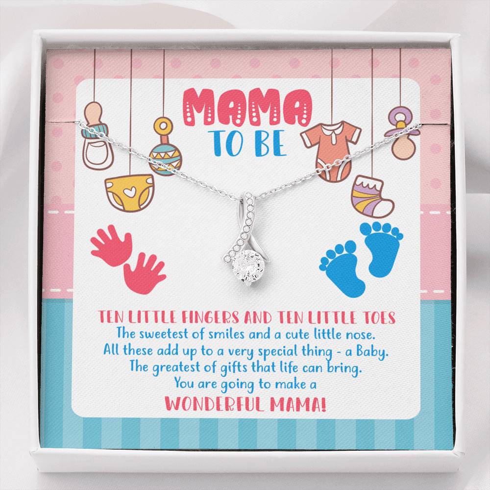 Mama To Be You Are Going To Make A Wonderful Mama Alluring Beauty Necklace - Mother's Day Gift for New Mom - Alluring Beauty Necklace
