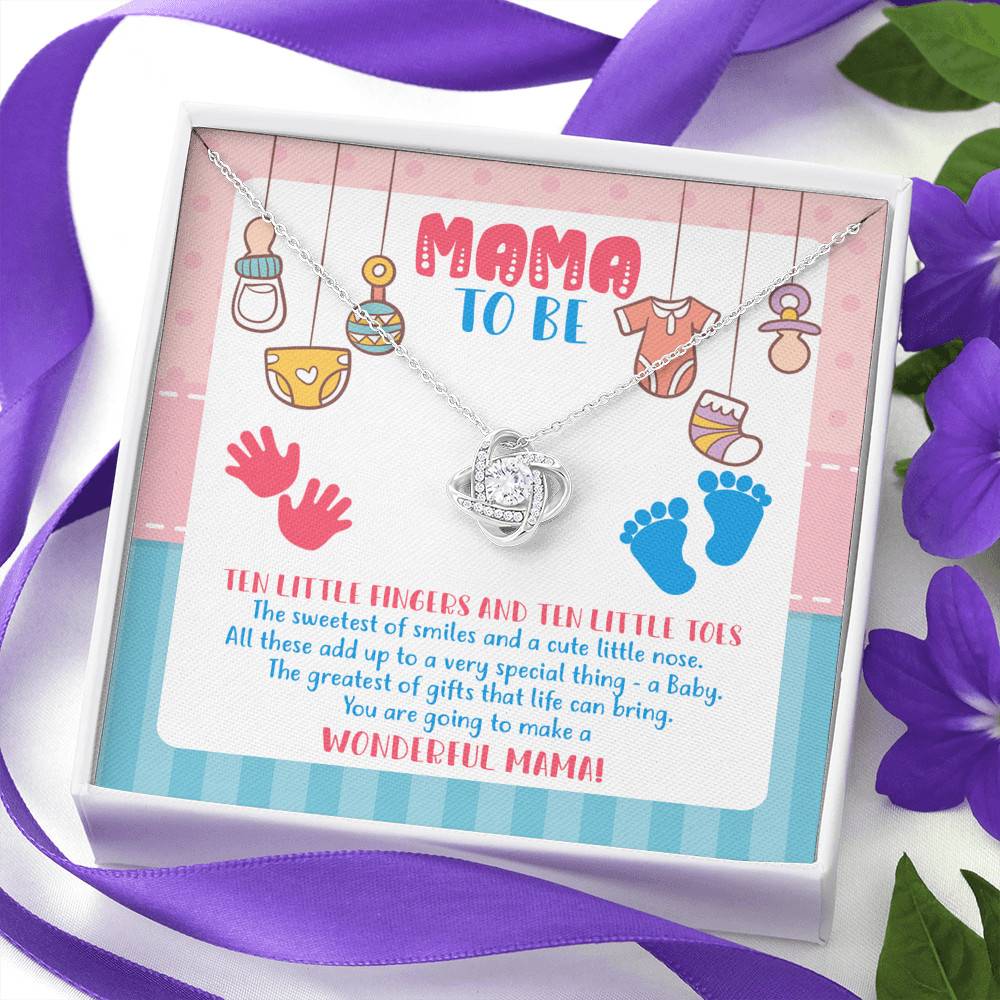 Mama To Be You Are Going To Make A Wonderful Mama Love Knot Necklace - Mother's Day Gift for New Mom