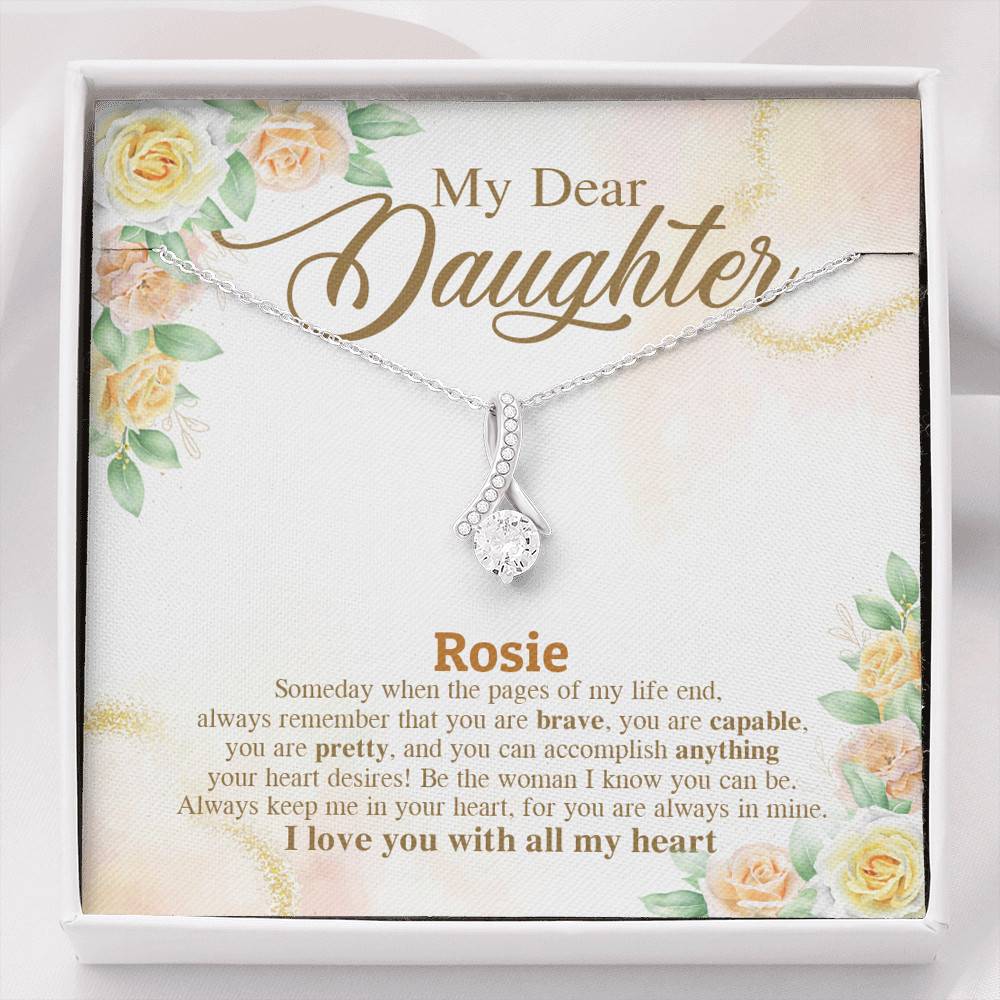 Personalized Name My Dear Daughter You Are Brave I Love You with All My Heart Alluring Beauty Necklace - Alluring Beauty Necklace Personalized Name My Dear Daughter You Are Brave I Love You with All My Heart Alluring Beauty Necklace - Alluring Beauty Necklace
