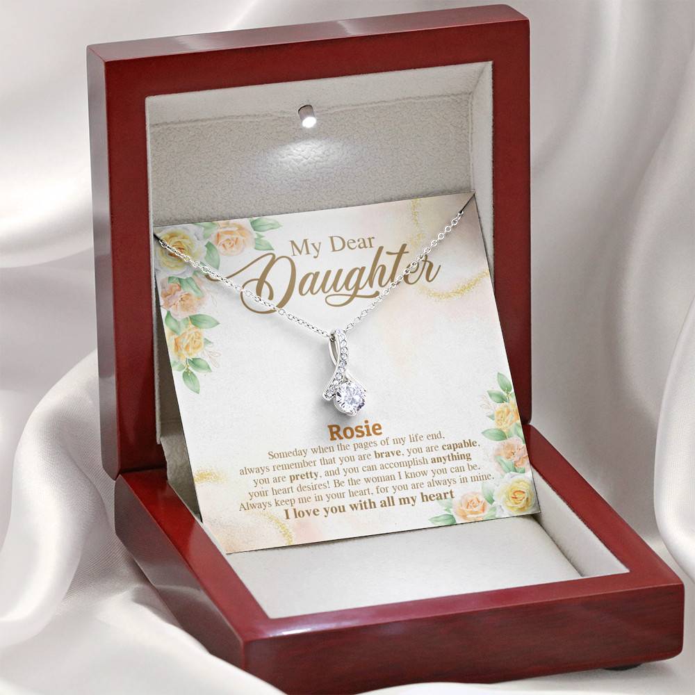 Personalized Name My Dear Daughter You Are Brave I Love You with All My Heart Alluring Beauty Necklace Personalized Name My Dear Daughter You Are Brave I Love You with All My Heart Alluring Beauty Necklace