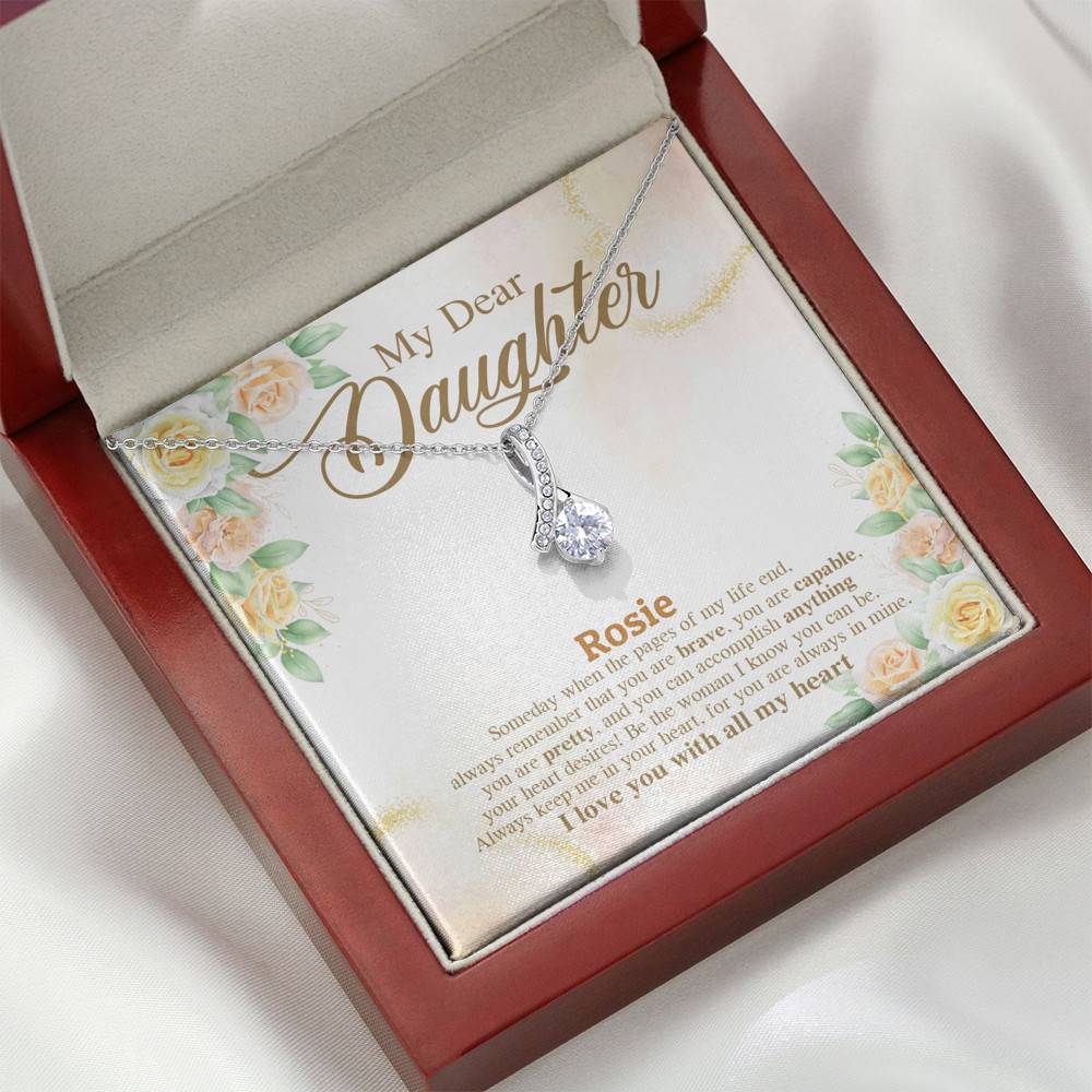 Personalized Name My Dear Daughter You Are Brave I Love You with All My Heart Alluring Beauty Necklace Personalized Name My Dear Daughter You Are Brave I Love You with All My Heart Alluring Beauty Necklace