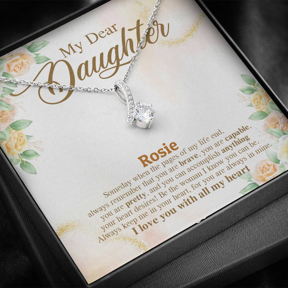 Personalized Name My Dear Daughter You Are Brave I Love You with All My Heart Alluring Beauty Necklace Personalized Name My Dear Daughter You Are Brave I Love You with All My Heart Alluring Beauty Necklace
