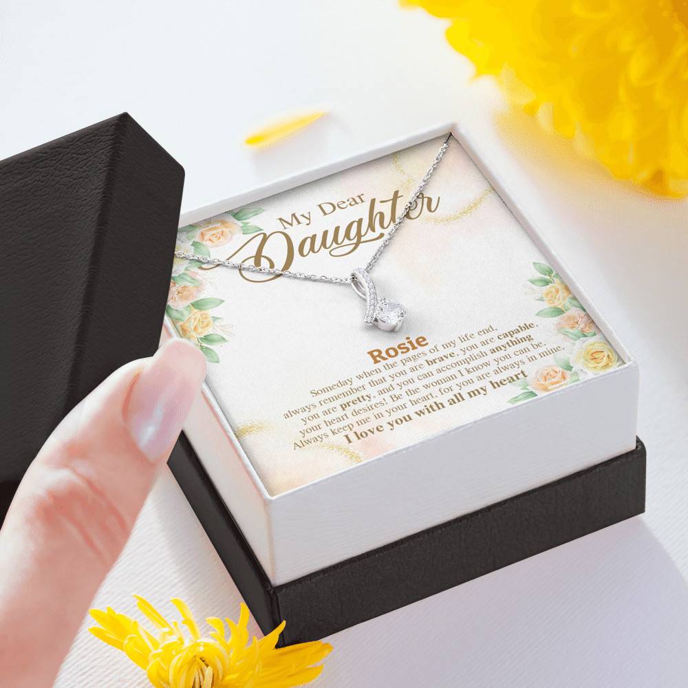 Personalized Name My Dear Daughter You Are Brave I Love You with All My Heart Alluring Beauty Necklace Personalized Name My Dear Daughter You Are Brave I Love You with All My Heart Alluring Beauty Necklace