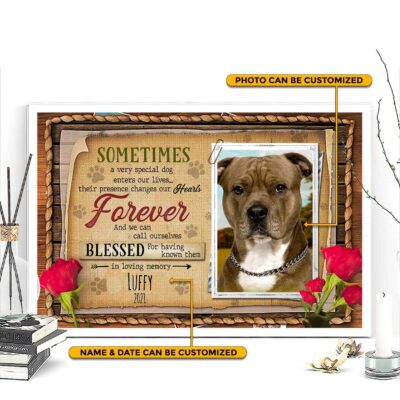 Alternative view of Personalized Photo Sometimes A Very Special Dog Enters Our Lives Framed Canvas Print-Unframed Poster-Wall Art