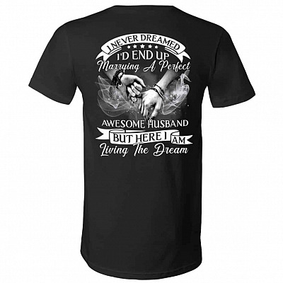 I Never Dreamed I'd End Up Mk Tee, Black, V-Neck T-Shirt