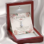 To My Badass Daughter Live Your Dream Alluring Beauty Necklace - Crown Daughter Necklace From Mom