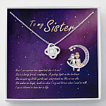 To My Sister How Can I Express How Important She Is To Me BFF Bestie Love Knot Pendant Necklace - Love Knot Necklace