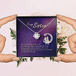 To My Sister How Can I Express How Important She Is To Me BFF Bestie Love Knot Pendant Necklace