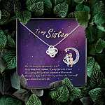 To My Sister How Can I Express How Important She Is To Me BFF Bestie Love Knot Pendant Necklace