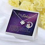 To My Sister How Can I Express How Important She Is To Me BFF Bestie Love Knot Pendant Necklace