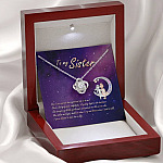 To My Sister How Can I Express How Important She Is To Me BFF Bestie Love Knot Pendant Necklace