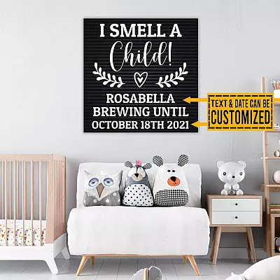 Alternative view of I Smell a Child Canvas - Customized Halloween Framed Canvas Prints - Unframed Poster - Funny Wall Art Gift for Kids