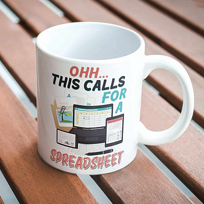 Alternative view of Ohh This Calls For A Spreadsheet Coffee Mug - Beer Stein - Water Bottle
