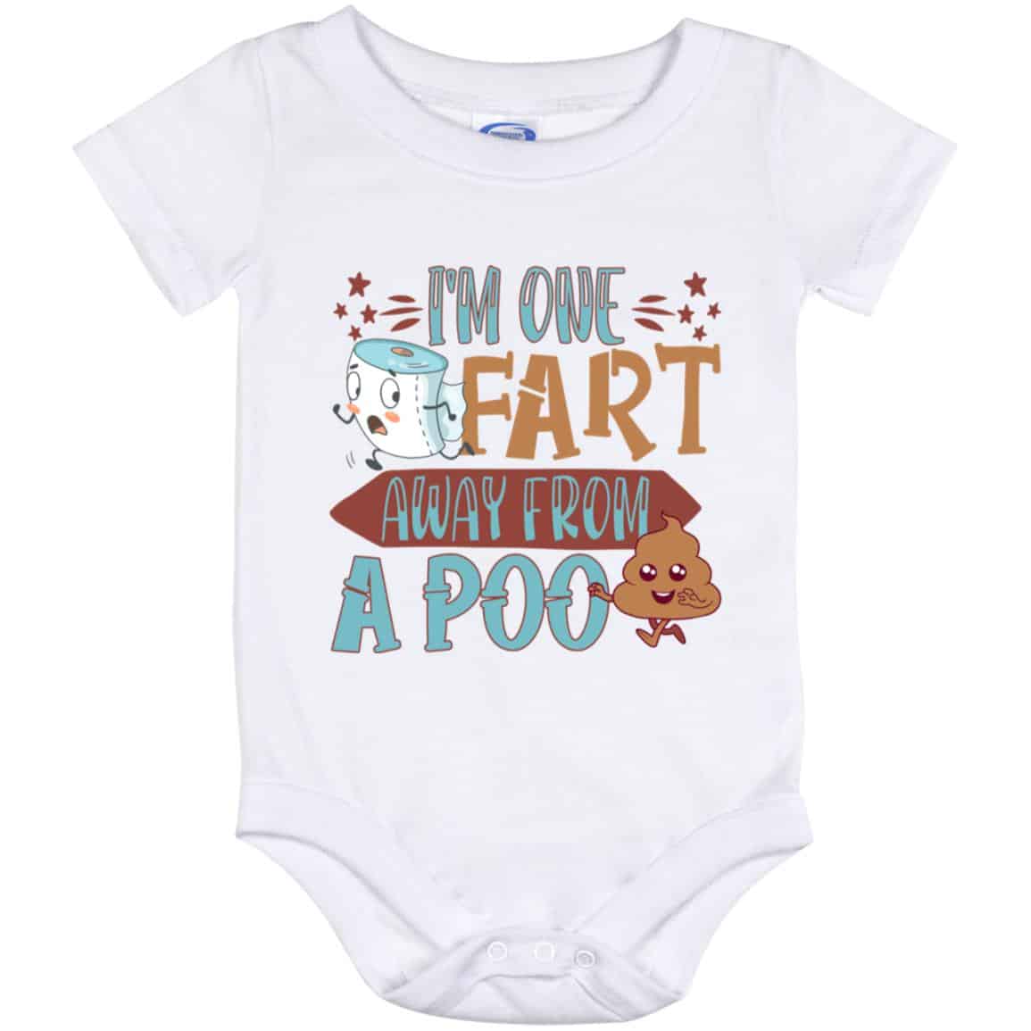 Poop Baby Onesie, White, Baby Onesie - 12 Month