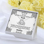 Personalized Name to My Shieldmaiden if I Had to Choose Between Loving You Love Knot Pendant Necklace