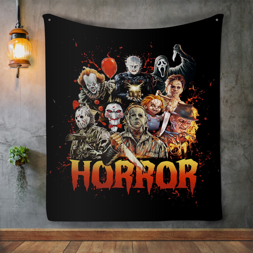 Horror Movie Fleece Blanket Mink Blanket Woven Blanket Halloween