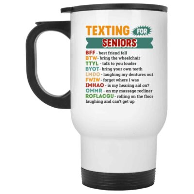 14 oz. White Travel Mug