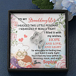 Personalized Name To My Granddaughter I Hugged This Little Pendant Double Hearts Necklace Pendant Necklace