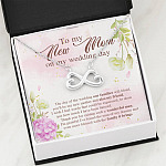 To My New Mom On My Wedding Day The Day Of The Wedding Our Families Will Blend Infinity Heart Pendant Necklace To My New Mom On My Wedding Day The Day Of The Wedding Our Families Will Blend Infinity Heart Pendant Necklace