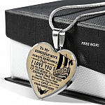 Personalized Couple Name To My Shieldmaiden Always Remember I Love You Viking Warrior Saying Heart Necklace