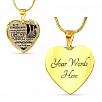Personalized Couple Name To My Shieldmaiden Always Remember I Love You Viking Warrior Saying Heart Necklace