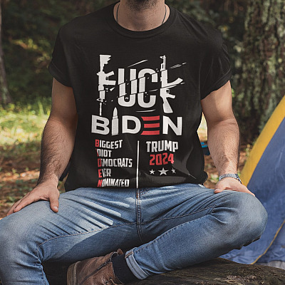Alternative view of Pro Trump - Biden Is Not My President T-shirt - Trump 2024 V-Neck Tee
