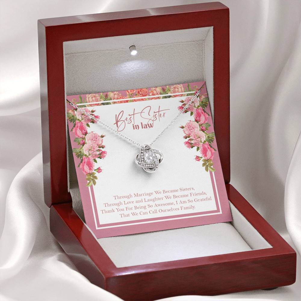 Best Sister In Law We Can Call Ourselves Family Love Knot Necklace - Best Sister In Law Jewelry Gifts