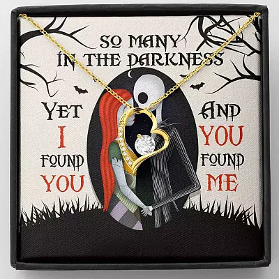 So Many In The Darkness Yet I Found You And You Found Me Forever Love Necklace - Forever Love Necklace (18K Yellow Gold)
