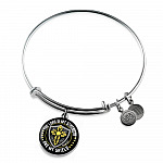 Cross the Lord Is My Strength and My Shield Christian Circle Pendant Necklace