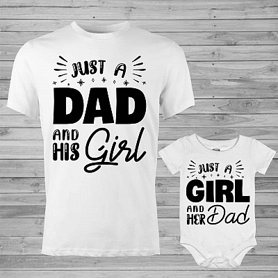Alternative view of Just a Dad and His Girl T-Shirt - Matching Shirts For Dad and Daughter