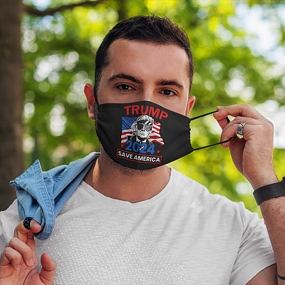 Alternative view of Trump 2024 Save America Again Washable Reusable Custom Printed Cloth Face Mask Cover