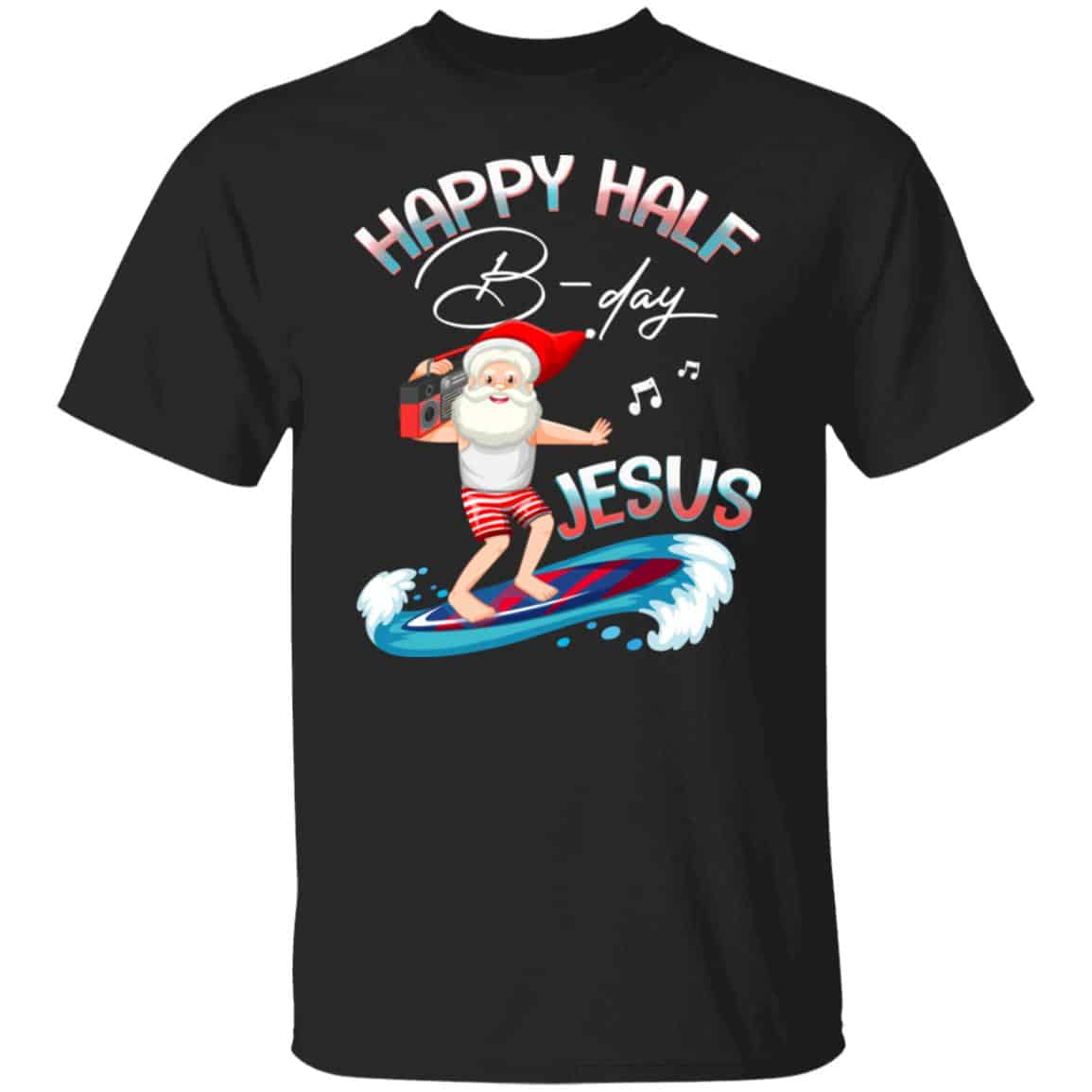 half bday, Black, Unisex T-Shirt